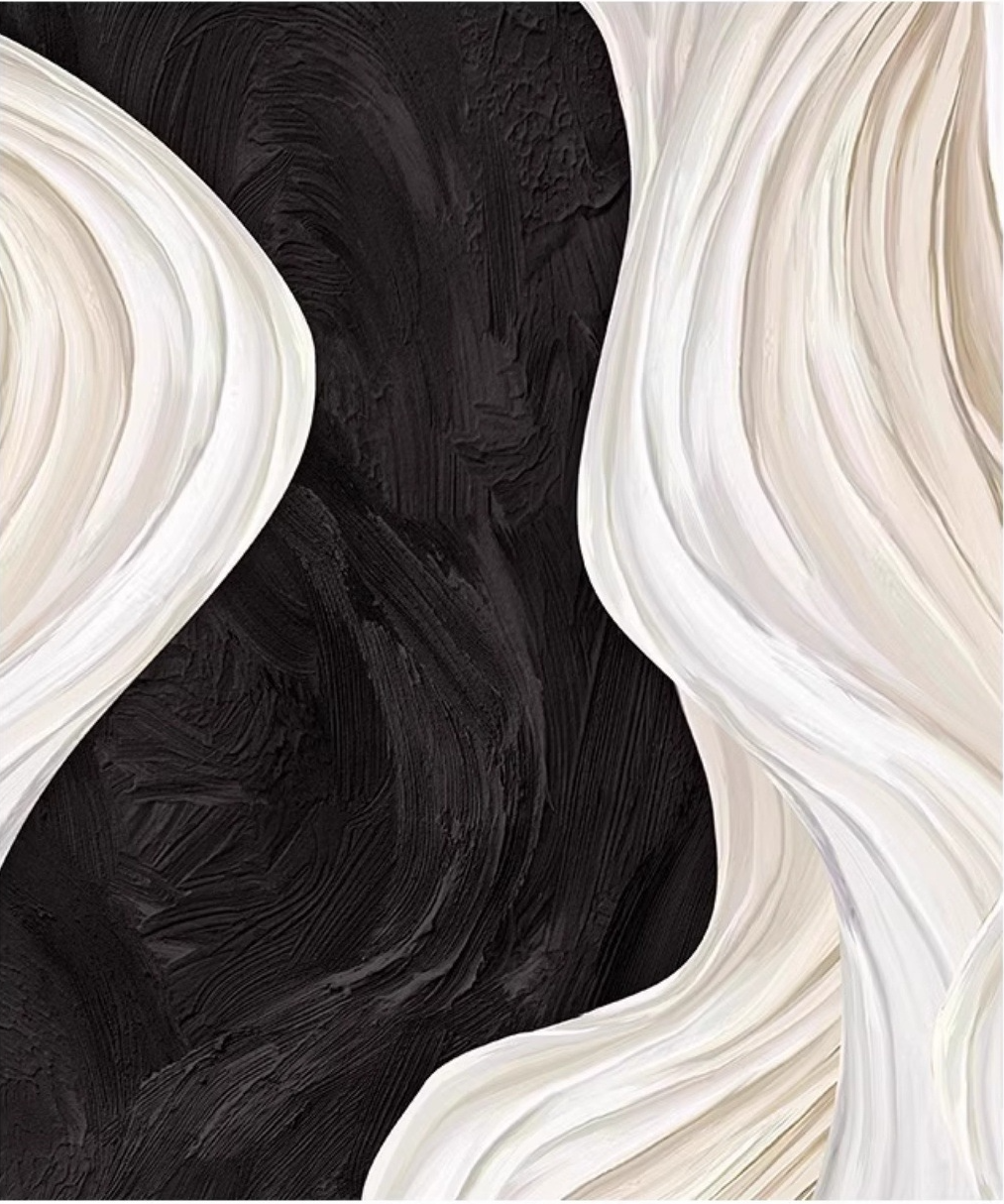 Black and White Abstract Living Room Decoration Painting