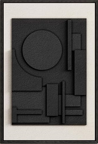 Large 3D Textured Framed - Abstract Wall Art