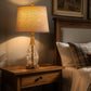 Fireflies glass and woven table lamp