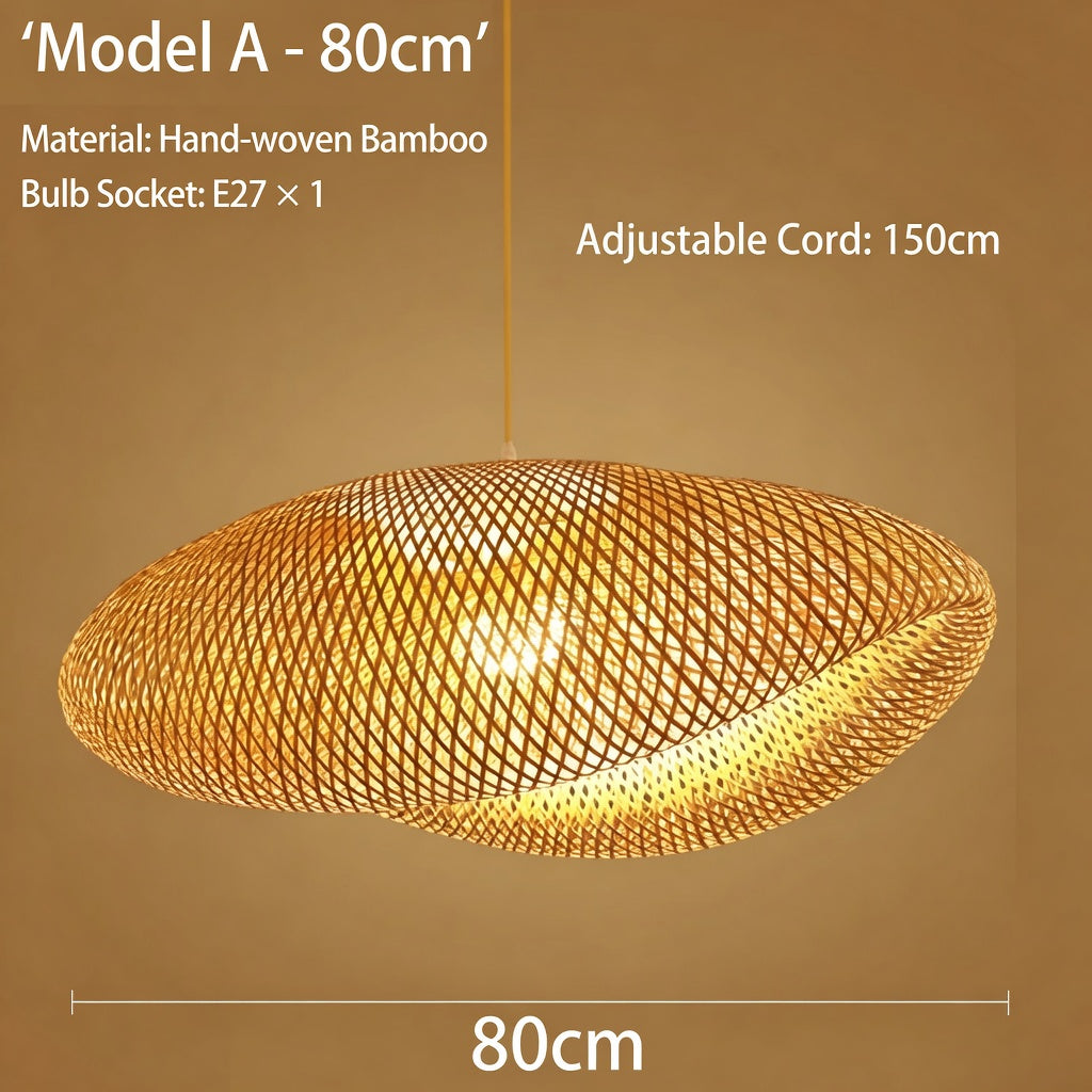 Bamboo Art Chandelier Zen, Creative Japanese Lampshade