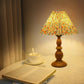 American Style Retro Wood Grain Table Lamp