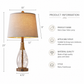 Fireflies glass and woven table lamp