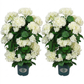 Faux Hydrangea Tree – 30 Inch Hydrangea Tree Artificial with White Flowers, UV Resistant