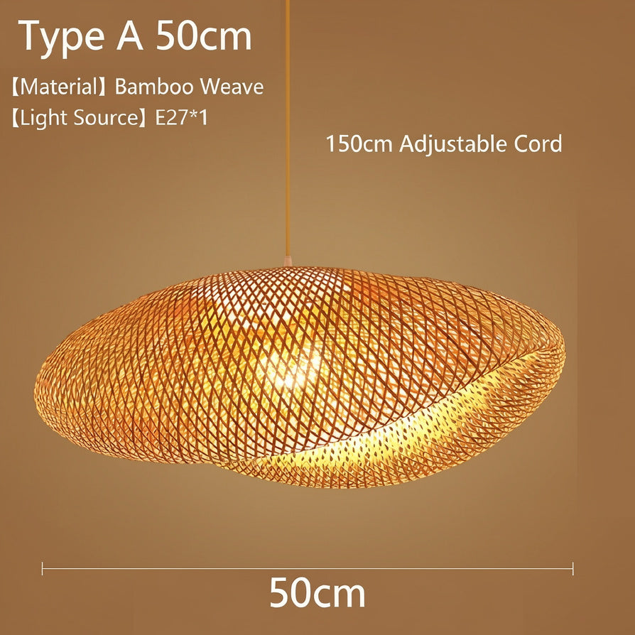 Bamboo Art Chandelier Zen, Creative Japanese Lampshade