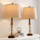 Fireflies glass and woven table lamp