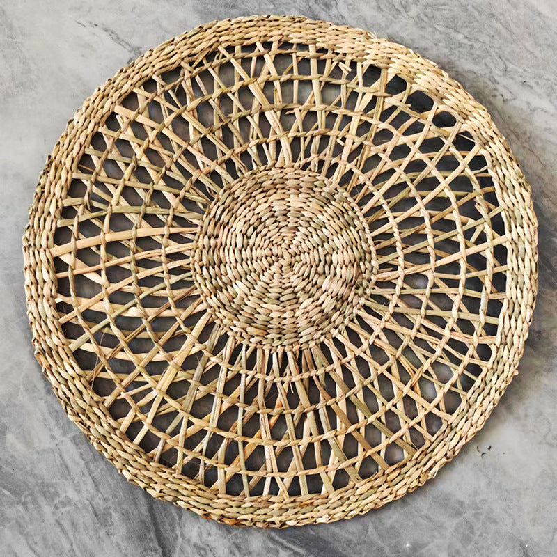 Natural jute cotton thread placemat handmade woven