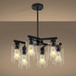 Black modern glass chandelier