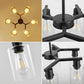 Black modern glass chandelier