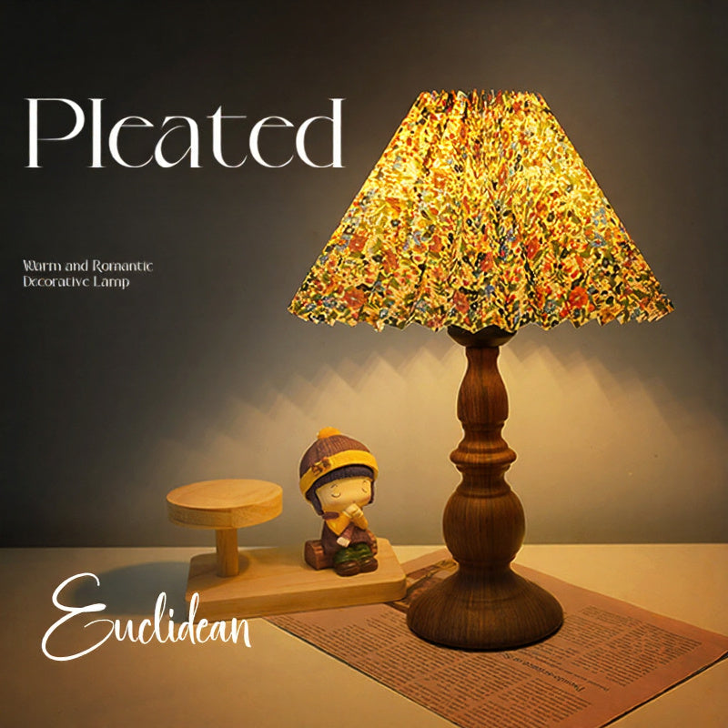 American Style Retro Wood Grain Table Lamp