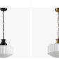 Vintage Style Milk Glass Pendant Light Fixture