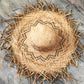 Natural jute cotton thread placemat handmade woven