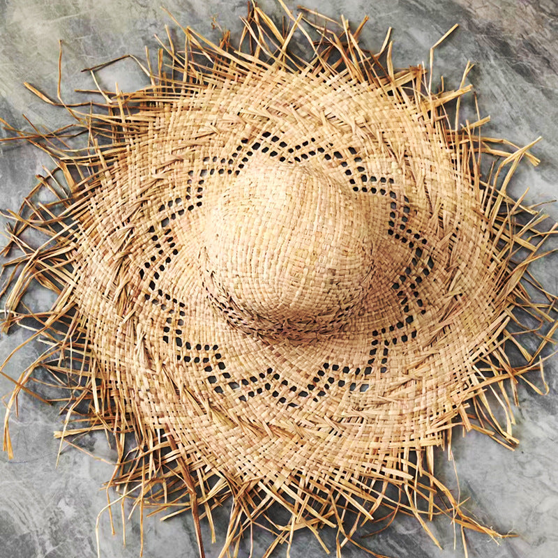 Natural jute cotton thread placemat handmade woven