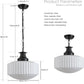 Vintage Style Milk Glass Pendant Light Fixture