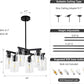 Black modern glass chandelier