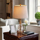 Fireflies glass and woven table lamp