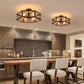 Wooden recessed chandelier - Rural farmhouse style