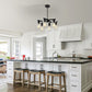 Black modern glass chandelier