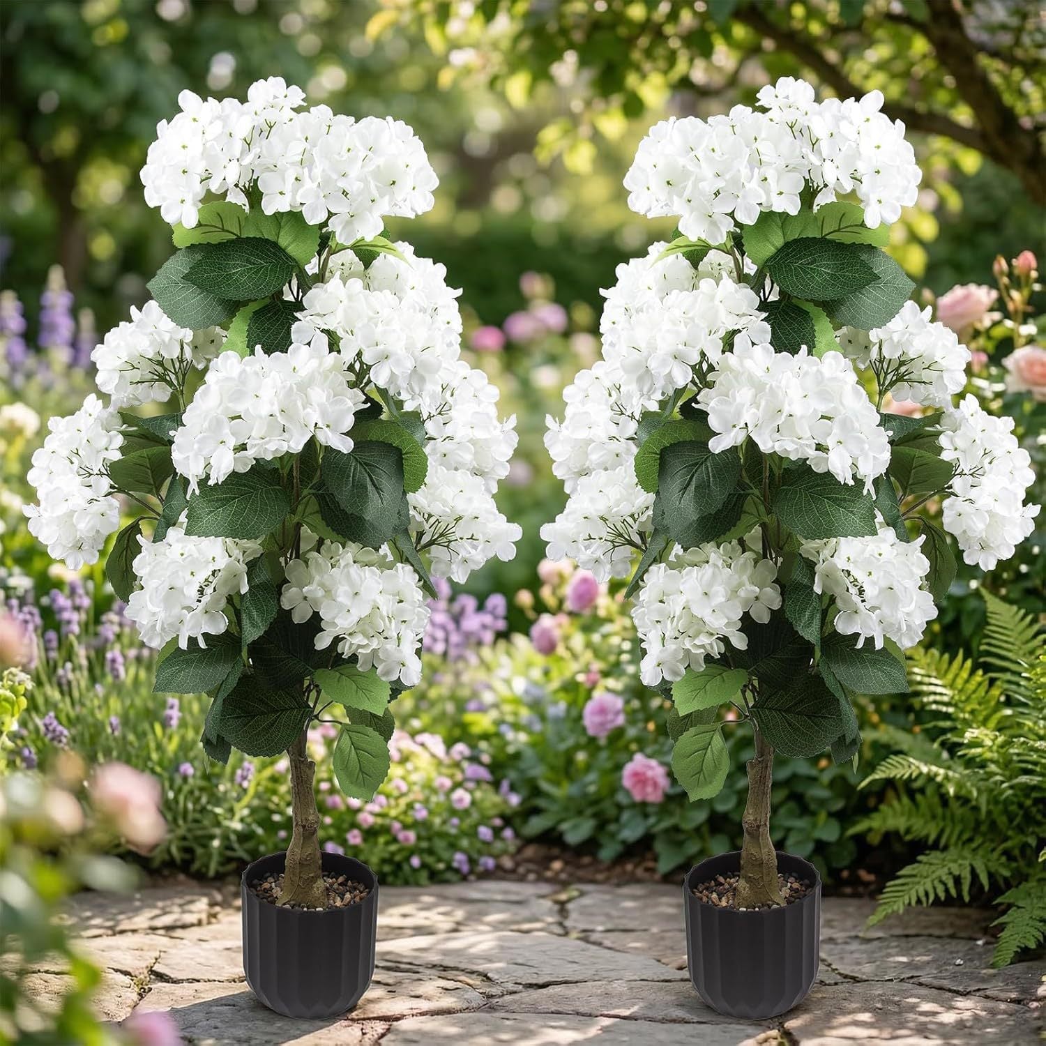 Artificial Hydrangea Trees potted - 2 pieces