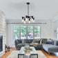 Black modern glass chandelier