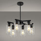 Black modern glass chandelier