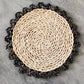 Natural jute cotton thread placemat handmade woven