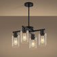 Black modern glass chandelier