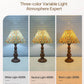 American Style Retro Wood Grain Table Lamp
