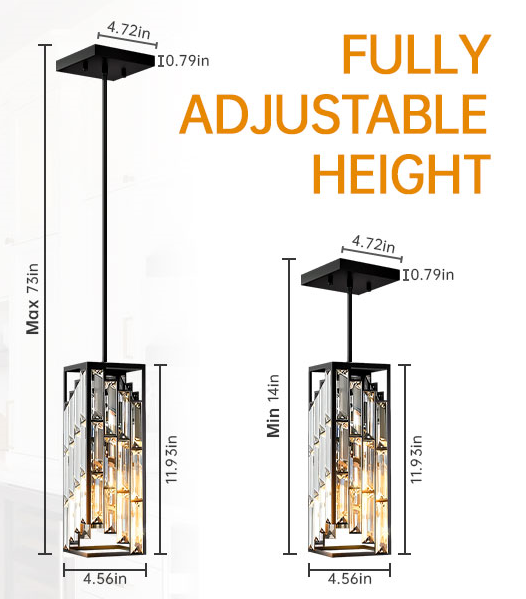 Modern black pendant light