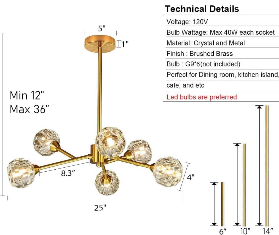 Chandelier Gold