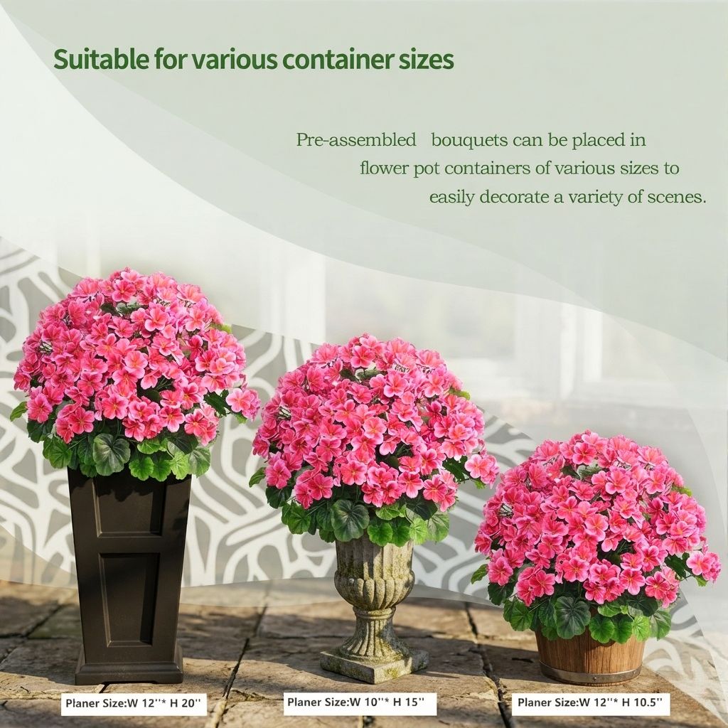 Artificial Geranium Bush