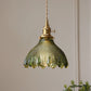 Nordic luxury green glass pendant light - retro style