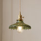 Nordic luxury green glass pendant light - retro style