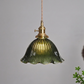 Nordic luxury green glass pendant light - retro style