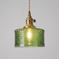 Nordic luxury green glass pendant light - retro style