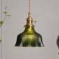 Nordic luxury green glass pendant light - retro style