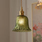Nordic luxury green glass pendant light - retro style
