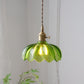 Nordic luxury green glass pendant light - retro style