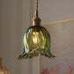 Nordic luxury green glass pendant light - retro style