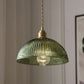 Nordic luxury green glass pendant light - retro style