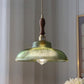 Nordic luxury green glass pendant light - retro style