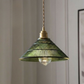 Nordic luxury green glass pendant light - retro style
