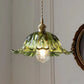 Nordic luxury green glass pendant light - retro style