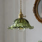 Nordic luxury green glass pendant light - retro style
