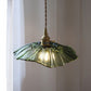 Nordic luxury green glass pendant light - retro style