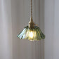 Nordic luxury green glass pendant light - retro style