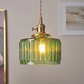 Nordic luxury green glass pendant light - retro style