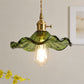 Nordic luxury green glass pendant light - retro style
