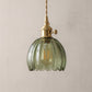 Nordic luxury green glass pendant light - retro style