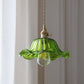 Nordic luxury green glass pendant light - retro style