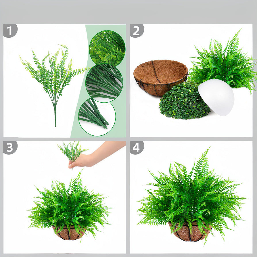 Persian fern hanging basket
